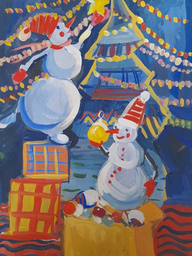 Всероссийский творческий конкурс «Фестиваль снеговиков»  - детский рисунок, поделка, творческая работа, категория школьники, 4 класс, дистанционный конкурс, школьный конкурс