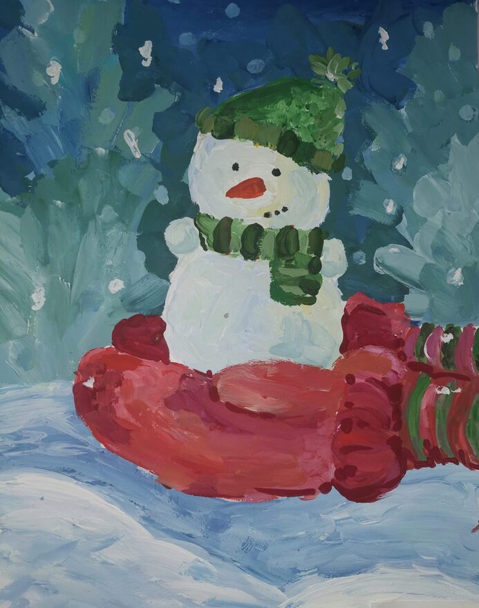 Всероссийский творческий конкурс «Фестиваль снеговиков»  - детский рисунок, поделка, творческая работа, категория школьники, 6 класс, дистанционный конкурс, школьный конкурс