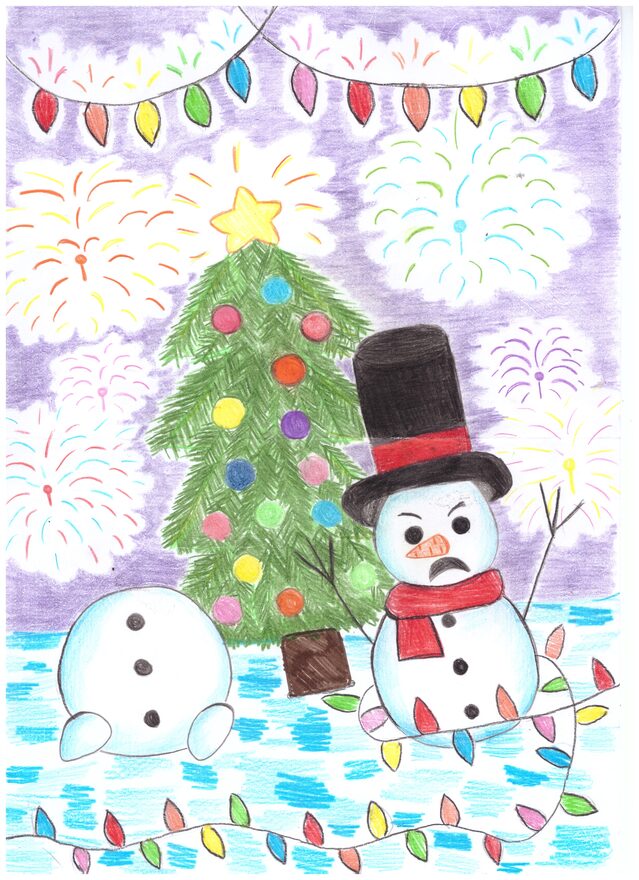 Всероссийский творческий конкурс «Фестиваль снеговиков»  - детский рисунок, поделка, творческая работа, категория школьники, 6 класс, дистанционный конкурс, школьный конкурс