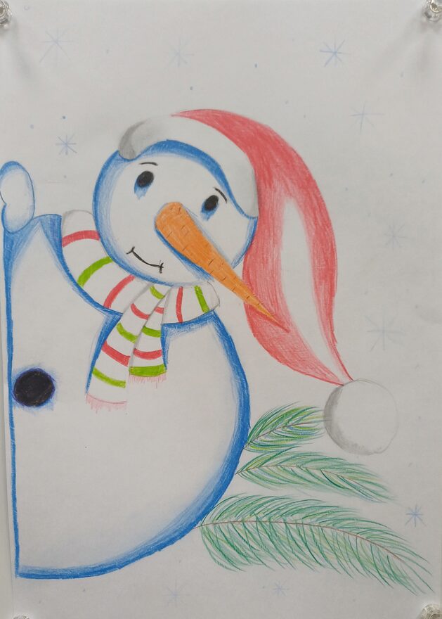 Всероссийский творческий конкурс «Фестиваль снеговиков»  - детский рисунок, поделка, творческая работа, категория школьники, 2 класс, дистанционный конкурс, школьный конкурс