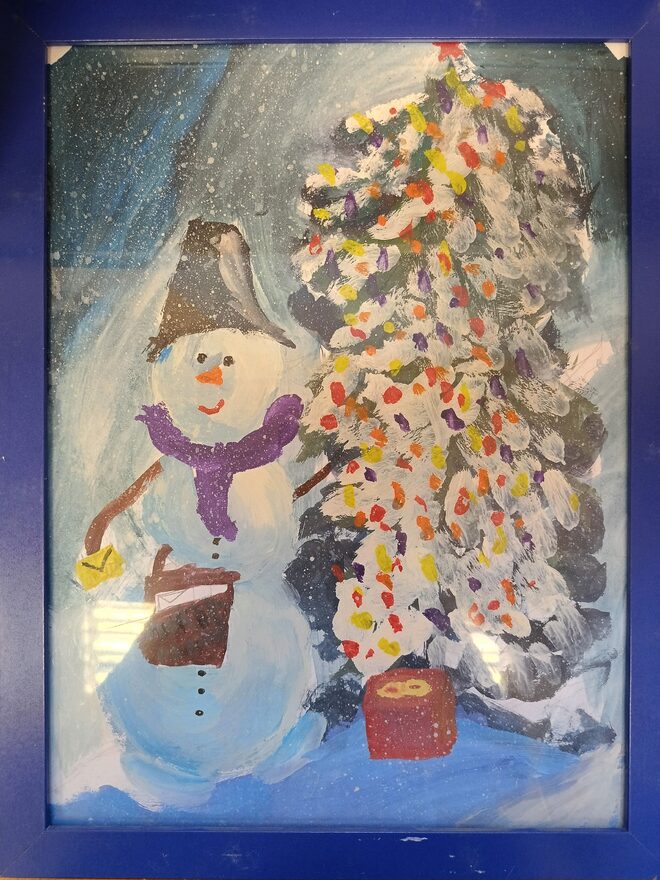 Всероссийский творческий конкурс «Фестиваль снеговиков»  - детский рисунок, поделка, творческая работа, категория школьники, 1 класс, дистанционный конкурс, школьный конкурс