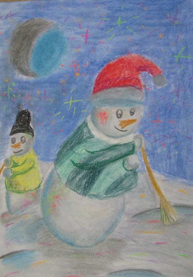 Всероссийский творческий конкурс «Фестиваль снеговиков»  - детский рисунок, поделка, творческая работа, категория школьники, 3 класс, дистанционный конкурс, школьный конкурс