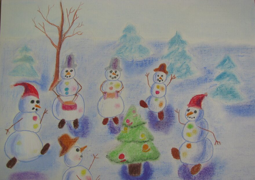 Всероссийский творческий конкурс «Фестиваль снеговиков»  - детский рисунок, поделка, творческая работа, категория школьники, 7 класс, дистанционный конкурс, школьный конкурс