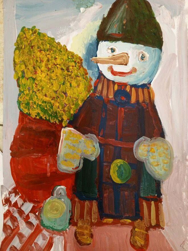 Всероссийский творческий конкурс «Фестиваль снеговиков»  - детский рисунок, поделка, творческая работа, категория школьники, 7 класс, дистанционный конкурс, школьный конкурс