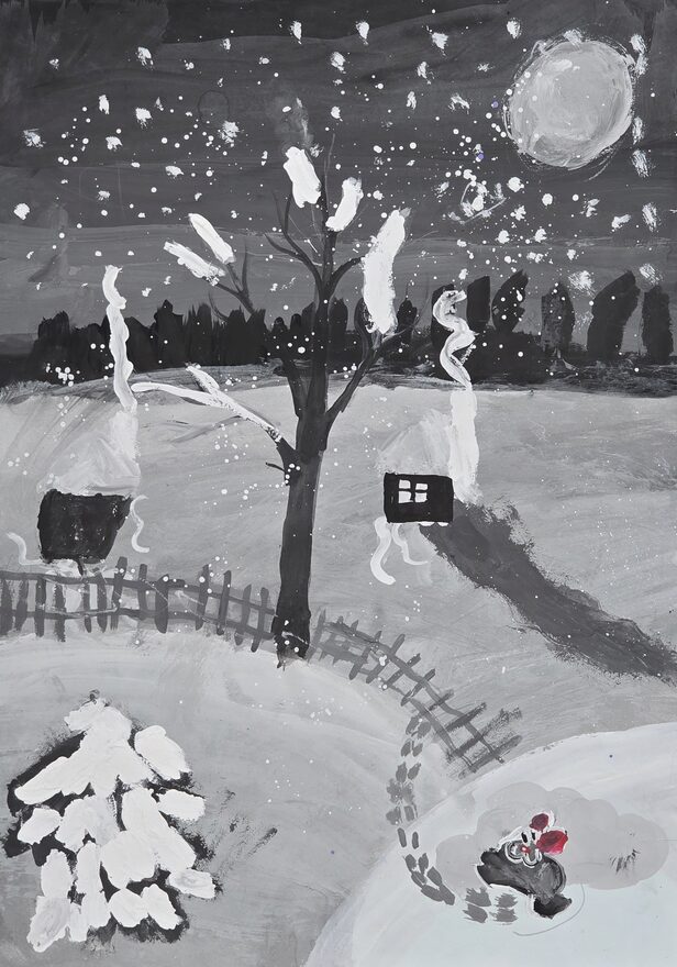 Всероссийский творческий конкурс «Фестиваль снеговиков»  - детский рисунок, поделка, творческая работа, категория школьники, 1 класс, дистанционный конкурс, школьный конкурс