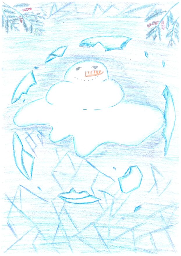 Всероссийский творческий конкурс «Фестиваль снеговиков»  - детский рисунок, поделка, творческая работа, категория школьники, 7 класс, дистанционный конкурс, школьный конкурс