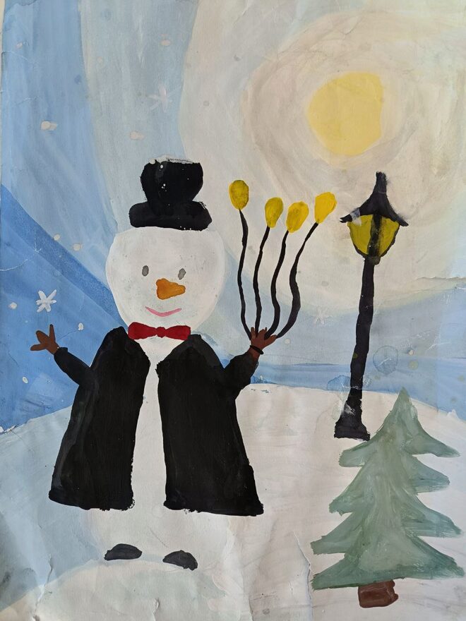 Всероссийский творческий конкурс «Фестиваль снеговиков»  - детский рисунок, поделка, творческая работа, категория школьники, 1 класс, дистанционный конкурс, школьный конкурс