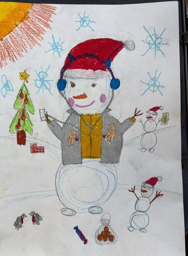 Всероссийский творческий конкурс «Фестиваль снеговиков»  - детский рисунок, поделка, творческая работа, категория школьники, 1 класс, дистанционный конкурс, школьный конкурс