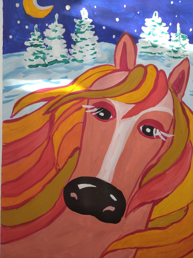 Всероссийский творческий конкурс «Символ года - 2026»  - детский рисунок, поделка, творческая работа, категория школьники, 5 класс, дистанционный конкурс, школьный конкурс