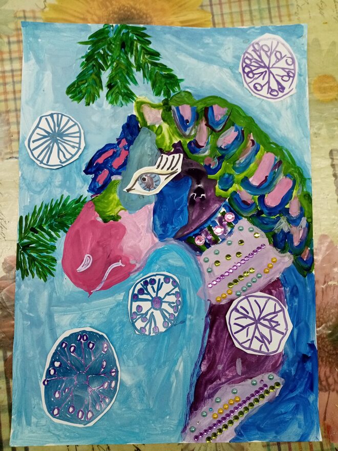 Всероссийский творческий конкурс «Символ года - 2026»  - детский рисунок, поделка, творческая работа, категория школьники, 1 класс, дистанционный конкурс, школьный конкурс