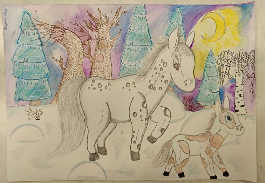 Всероссийский творческий конкурс «Символ года - 2026»  - детский рисунок, поделка, творческая работа, категория школьники, 4 класс, дистанционный конкурс, школьный конкурс