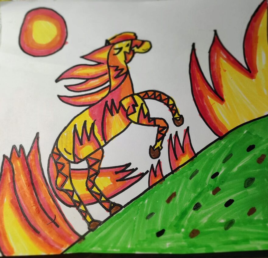 Всероссийский творческий конкурс «Символ года - 2026»  - детский рисунок, поделка, творческая работа, категория школьники, 2 класс, дистанционный конкурс, школьный конкурс