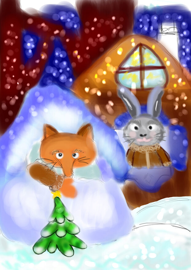 Всероссийский творческий конкурс «По страницам зимних сказок»  - детский рисунок, поделка, творческая работа, категория школьники, 8 класс, дистанционный конкурс, школьный конкурс