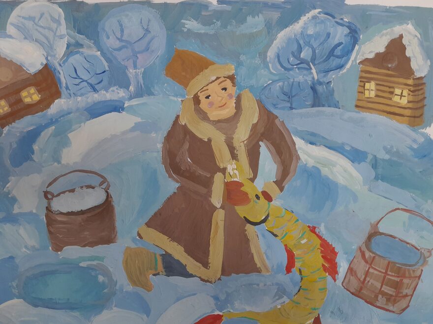 Всероссийский творческий конкурс «По страницам зимних сказок»  - детский рисунок, поделка, творческая работа, категория школьники, 4 класс, дистанционный конкурс, школьный конкурс