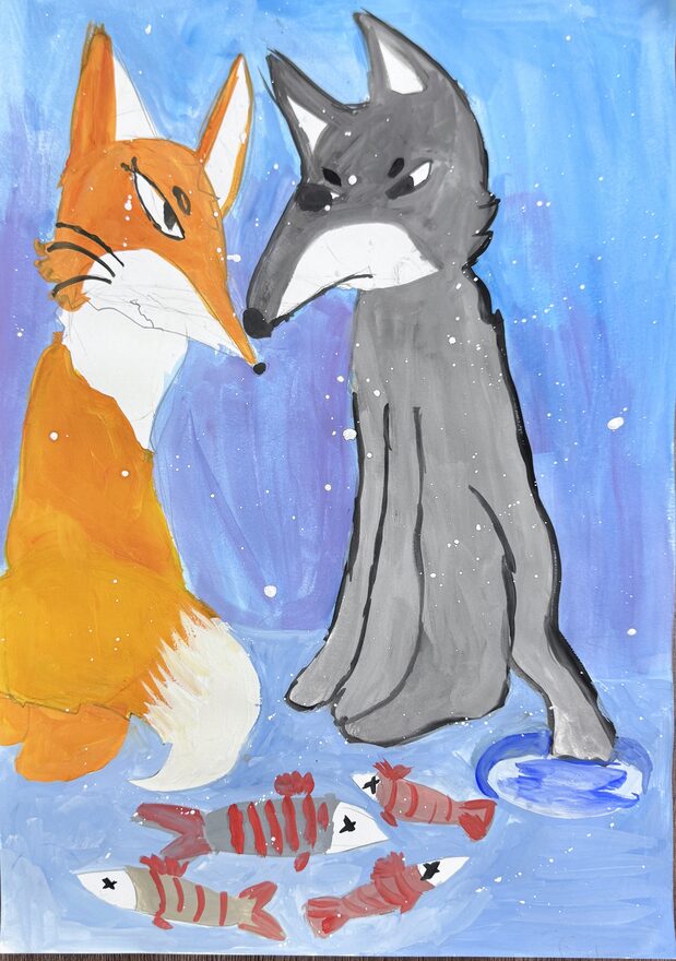 Всероссийский творческий конкурс «По страницам зимних сказок»  - детский рисунок, поделка, творческая работа, категория школьники, 5 класс, дистанционный конкурс, школьный конкурс