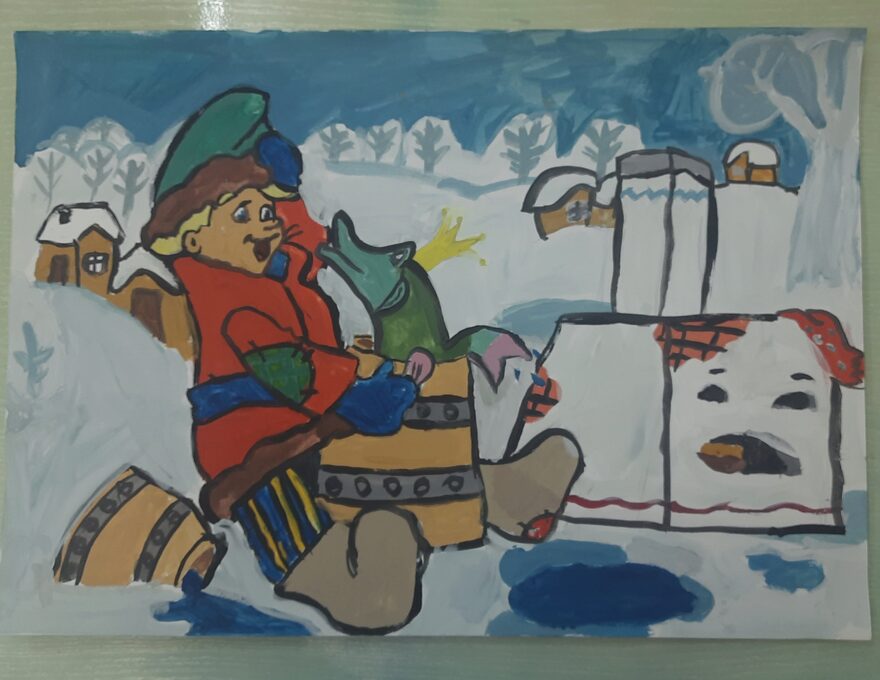Всероссийский творческий конкурс «По страницам зимних сказок»  - детский рисунок, поделка, творческая работа, категория школьники, 5 класс, дистанционный конкурс, школьный конкурс