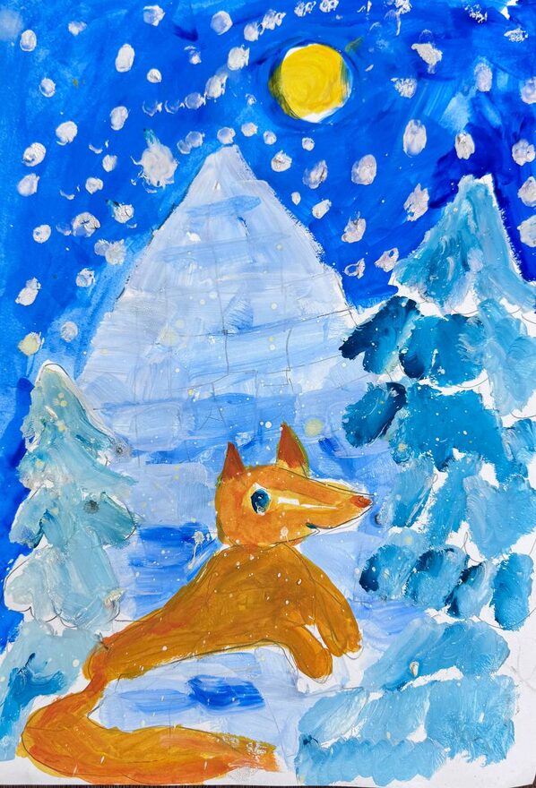 Всероссийский творческий конкурс «По страницам зимних сказок»  - детский рисунок, поделка, творческая работа, категория школьники, 1 класс, дистанционный конкурс, школьный конкурс