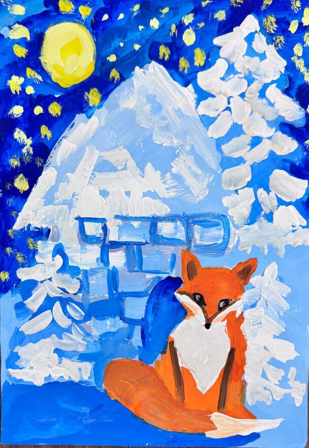 Всероссийский творческий конкурс «По страницам зимних сказок»  - детский рисунок, поделка, творческая работа, категория школьники, 2 класс, дистанционный конкурс, школьный конкурс