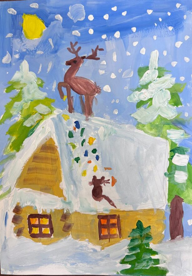 Всероссийский творческий конкурс «По страницам зимних сказок»  - детский рисунок, поделка, творческая работа, категория школьники, 2 класс, дистанционный конкурс, школьный конкурс