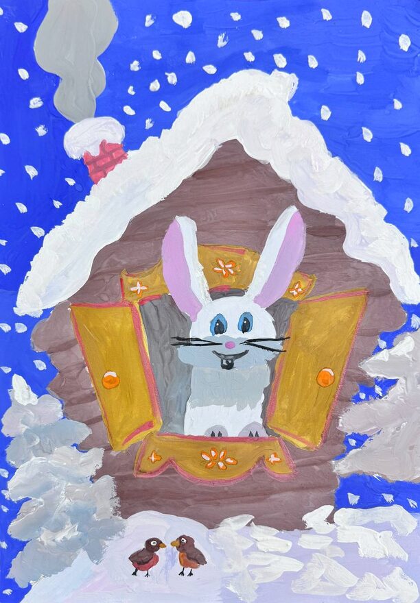 Всероссийский творческий конкурс «По страницам зимних сказок»  - детский рисунок, поделка, творческая работа, категория школьники, 5 класс, дистанционный конкурс, школьный конкурс