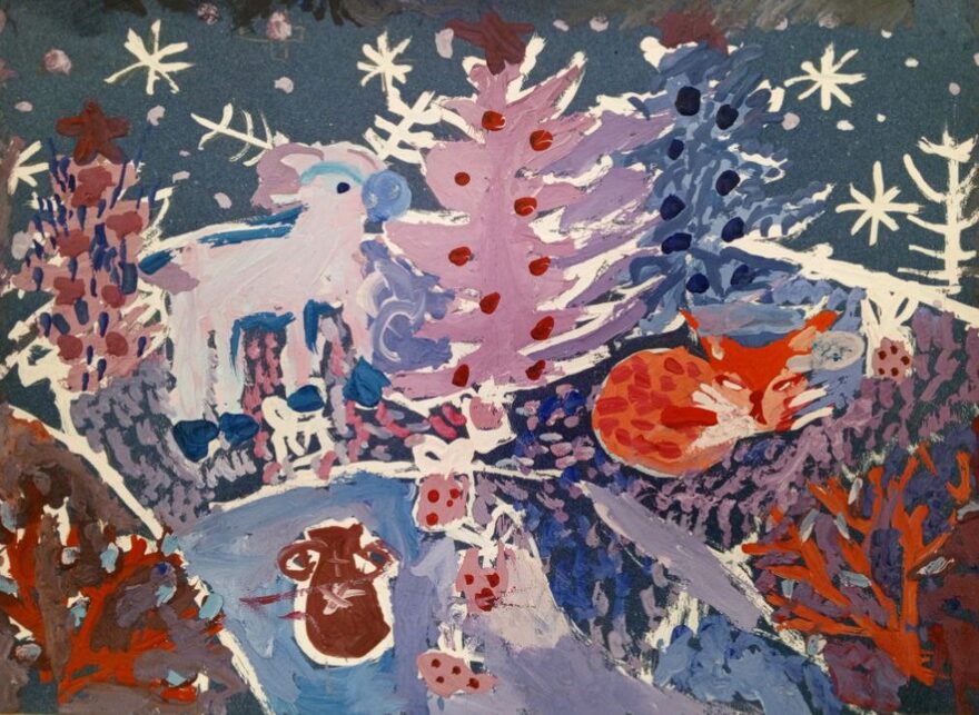 Всероссийский творческий конкурс «По страницам зимних сказок»  - детский рисунок, поделка, творческая работа, категория школьники, 1 класс, дистанционный конкурс, школьный конкурс