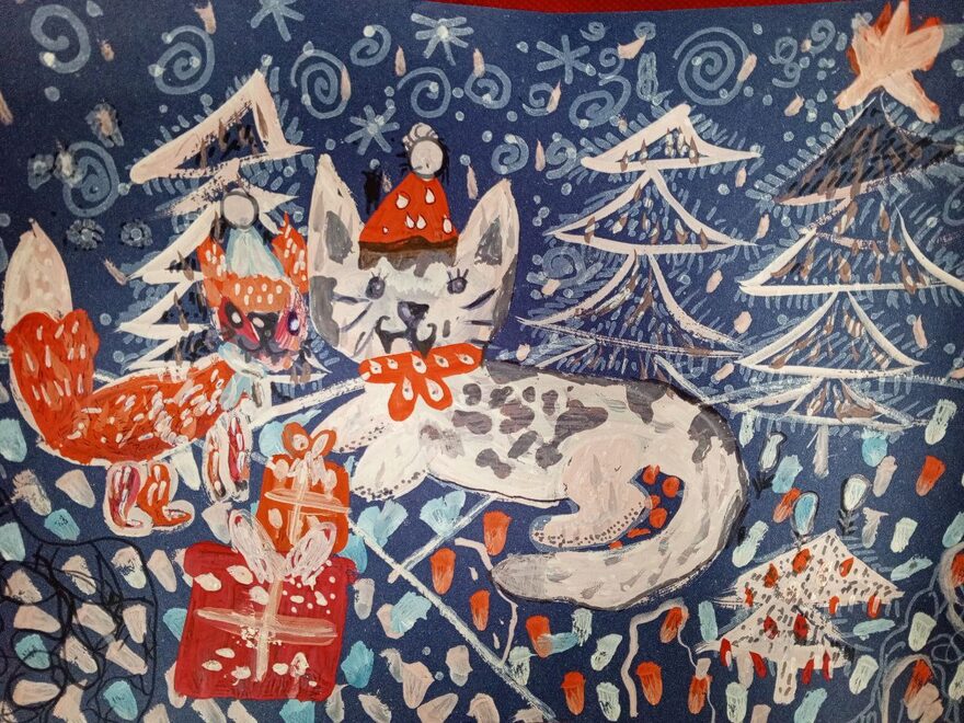 Всероссийский творческий конкурс «По страницам зимних сказок»  - детский рисунок, поделка, творческая работа, категория школьники, 6 класс, дистанционный конкурс, школьный конкурс