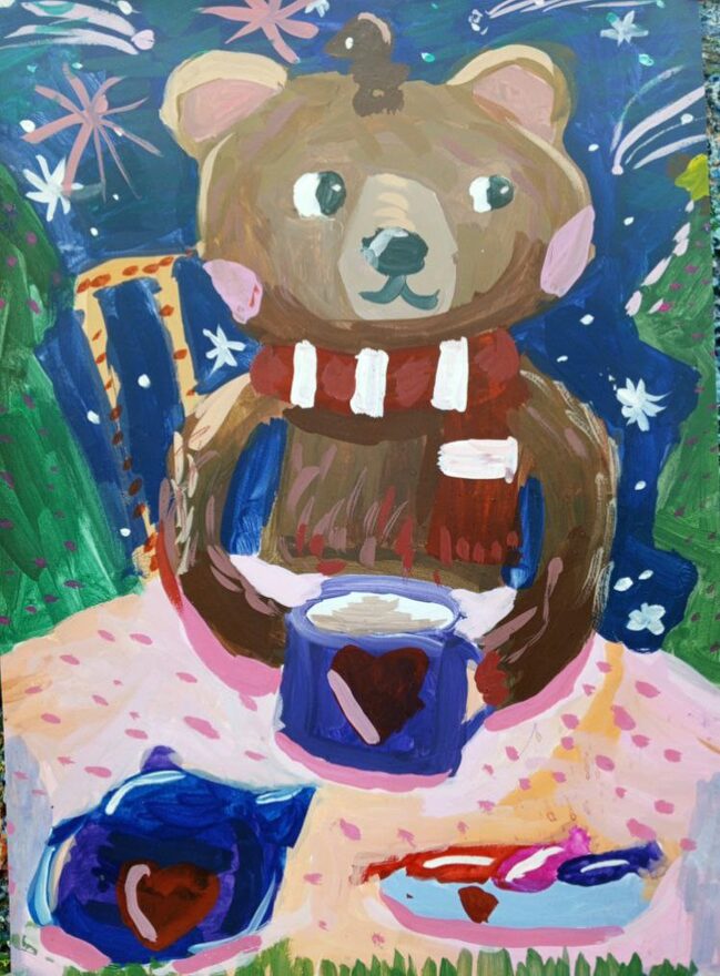 Всероссийский творческий конкурс «По страницам зимних сказок»  - детский рисунок, поделка, творческая работа, категория школьники, 7 класс, дистанционный конкурс, школьный конкурс