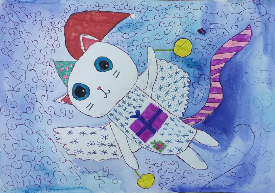 Всероссийский творческий конкурс «Зимушка-зима»  - детский рисунок, поделка, творческая работа, категория школьники, 2 класс, дистанционный конкурс, школьный конкурс