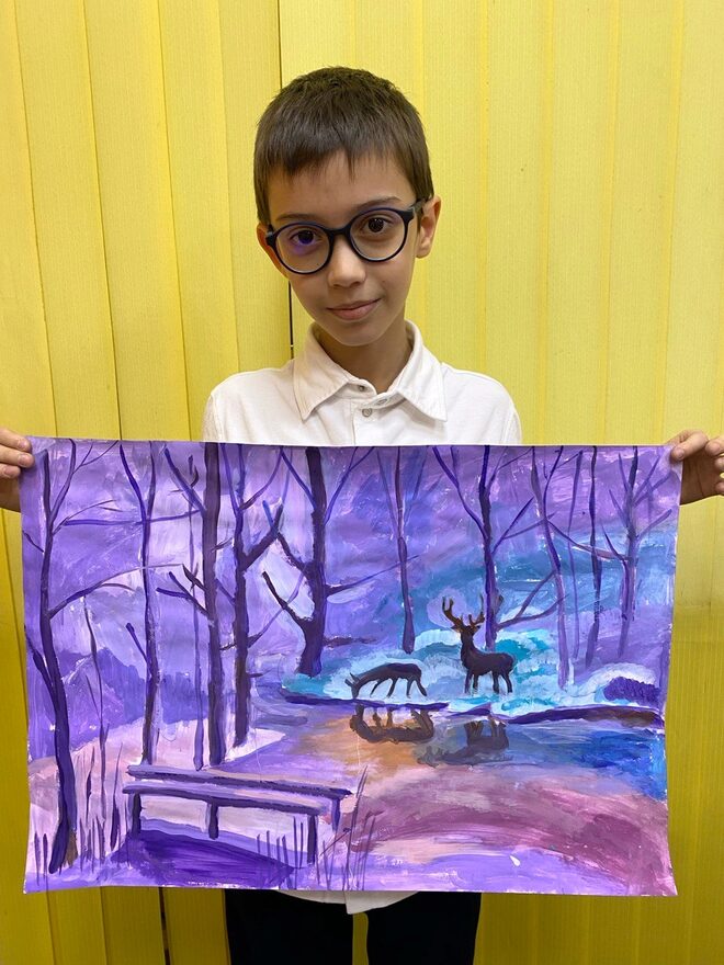 Всероссийский творческий конкурс «Зимушка-зима»  - детский рисунок, поделка, творческая работа, категория школьники, 2 класс, дистанционный конкурс, школьный конкурс