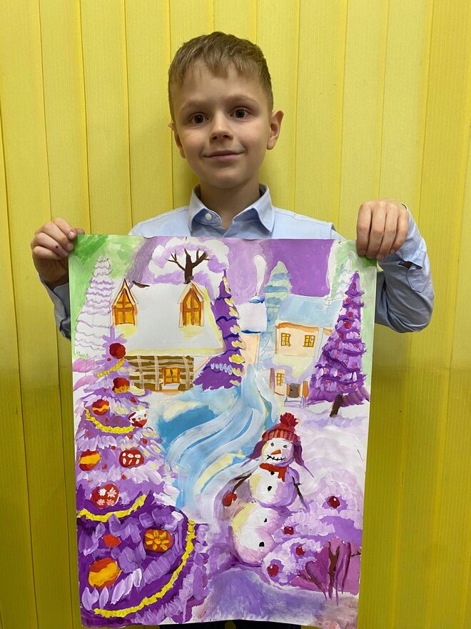 Всероссийский творческий конкурс «Зимушка-зима»  - детский рисунок, поделка, творческая работа, категория школьники, 2 класс, дистанционный конкурс, школьный конкурс