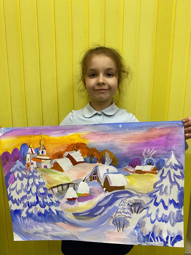 Всероссийский творческий конкурс «Зимушка-зима»  - детский рисунок, поделка, творческая работа, категория школьники, 2 класс, дистанционный конкурс, школьный конкурс