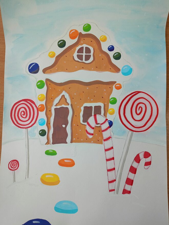 Всероссийский творческий конкурс «Зимушка-зима»  - детский рисунок, поделка, творческая работа, категория школьники, 7 класс, дистанционный конкурс, школьный конкурс