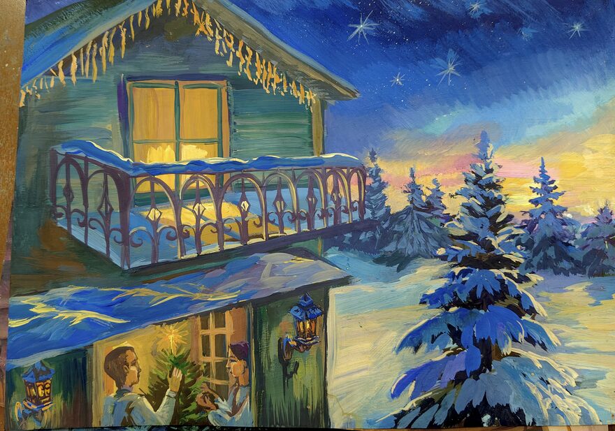 Всероссийский творческий конкурс «Зимушка-зима»  - детский рисунок, поделка, творческая работа, категория школьники, 11 класс, дистанционный конкурс, школьный конкурс