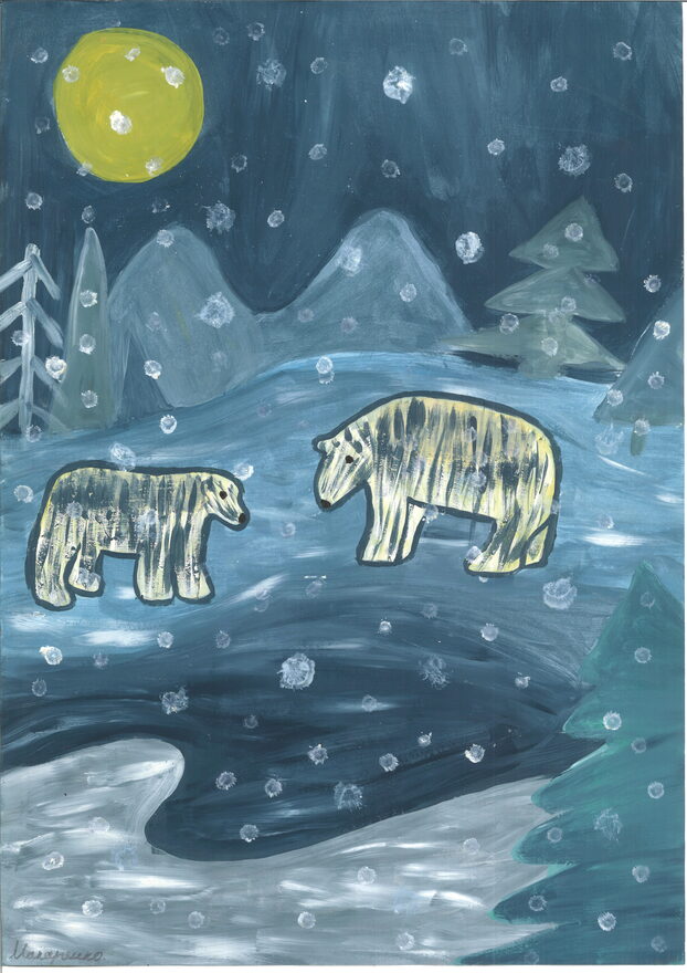 Всероссийский творческий конкурс «Зимушка-зима»  - детский рисунок, поделка, творческая работа, категория школьники, 6 класс, дистанционный конкурс, школьный конкурс