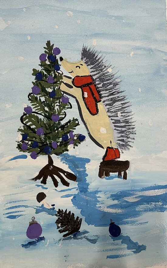 Всероссийский творческий конкурс «Зимушка-зима»  - детский рисунок, поделка, творческая работа, категория школьники, 3 класс, дистанционный конкурс, школьный конкурс