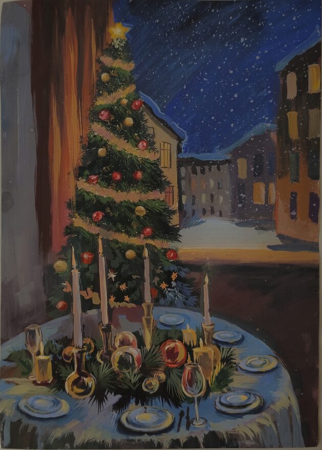 Всероссийский творческий конкурс «Зимушка-зима»  - детский рисунок, поделка, творческая работа, категория школьники, 6 класс, дистанционный конкурс, школьный конкурс