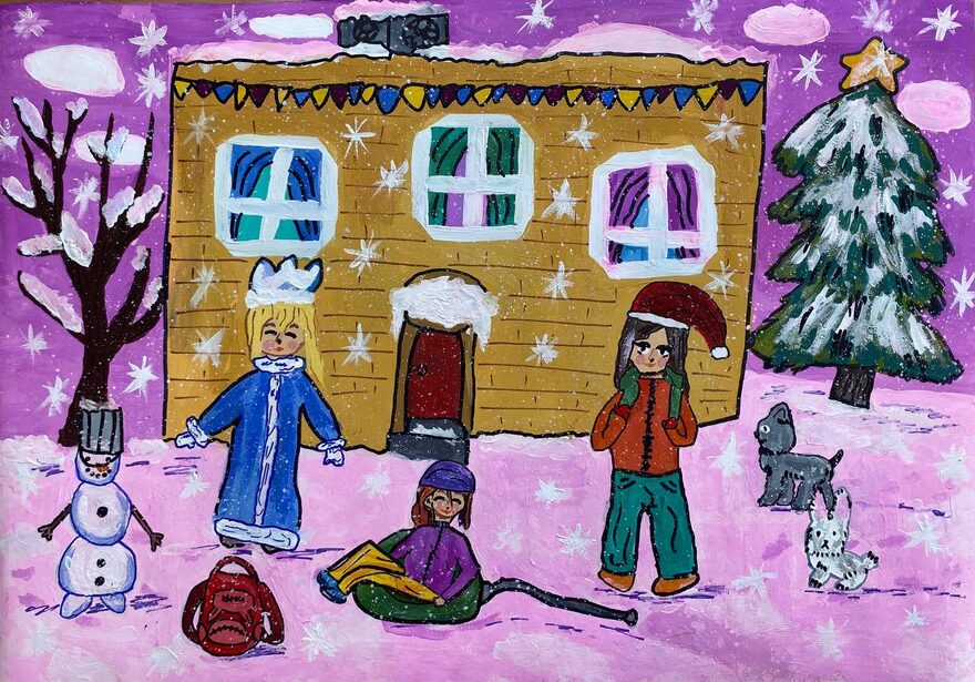Всероссийский творческий конкурс «Зимушка-зима»  - детский рисунок, поделка, творческая работа, категория школьники, 2 класс, дистанционный конкурс, школьный конкурс
