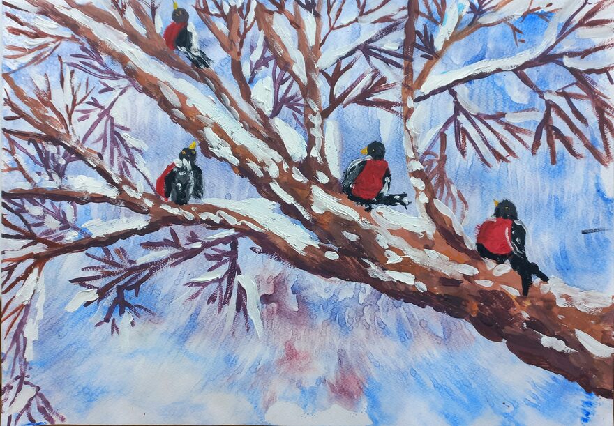 Всероссийский творческий конкурс «Зимушка-зима»  - детский рисунок, поделка, творческая работа, категория школьники, 1 класс, дистанционный конкурс, школьный конкурс