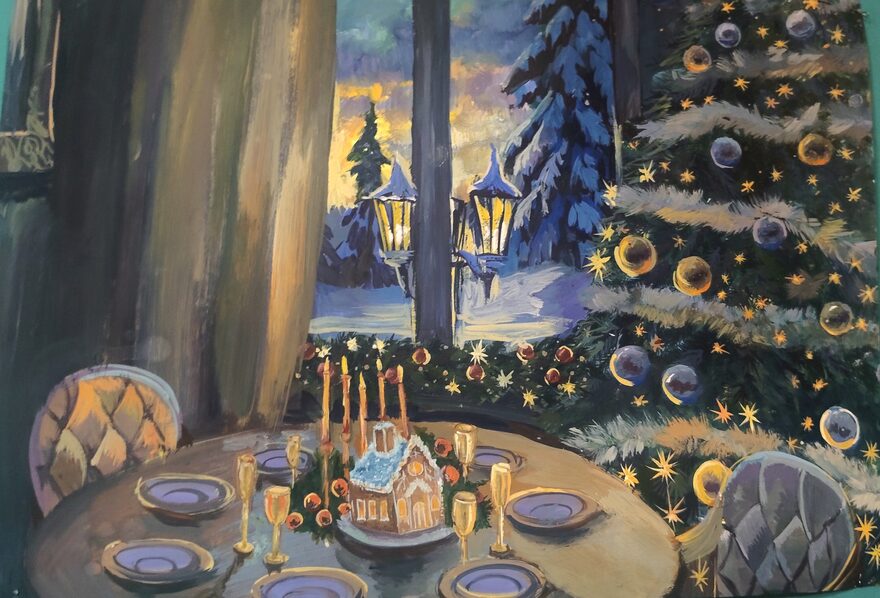 Всероссийский творческий конкурс «Зимушка-зима»  - детский рисунок, поделка, творческая работа, категория школьники, 5 класс, дистанционный конкурс, школьный конкурс