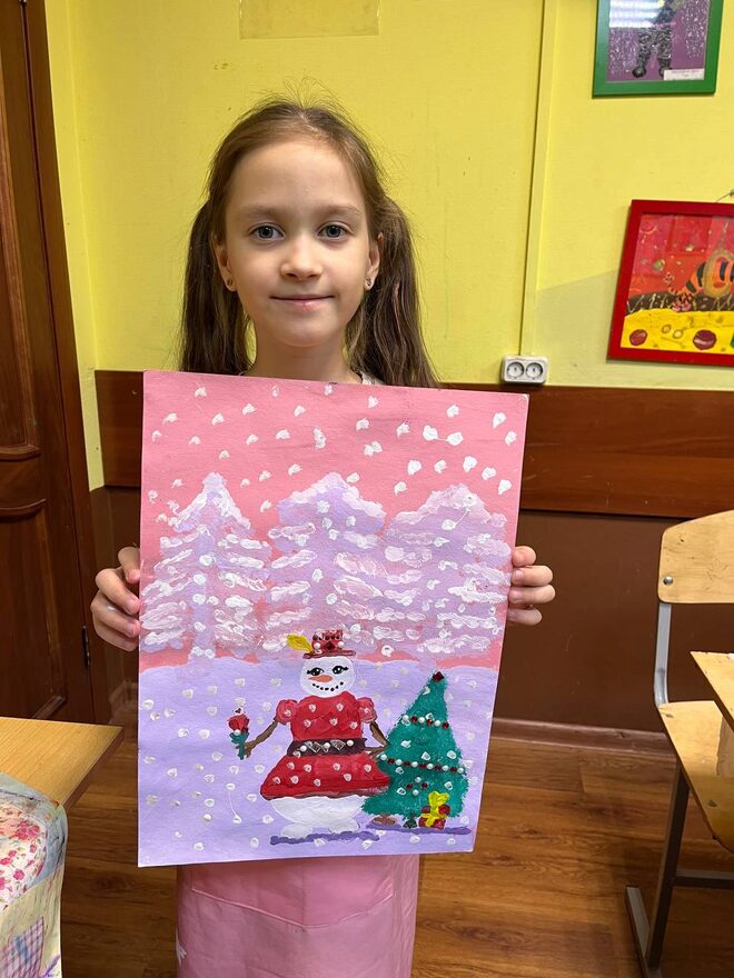 Всероссийский творческий конкурс «Зимушка-зима»  - детский рисунок, поделка, творческая работа, категория школьники, 2 класс, дистанционный конкурс, школьный конкурс