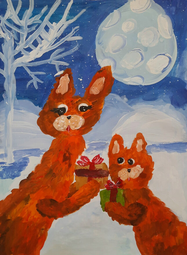 Всероссийский творческий конкурс «Зимушка-зима»  - детский рисунок, поделка, творческая работа, категория школьники, 1 класс, дистанционный конкурс, школьный конкурс