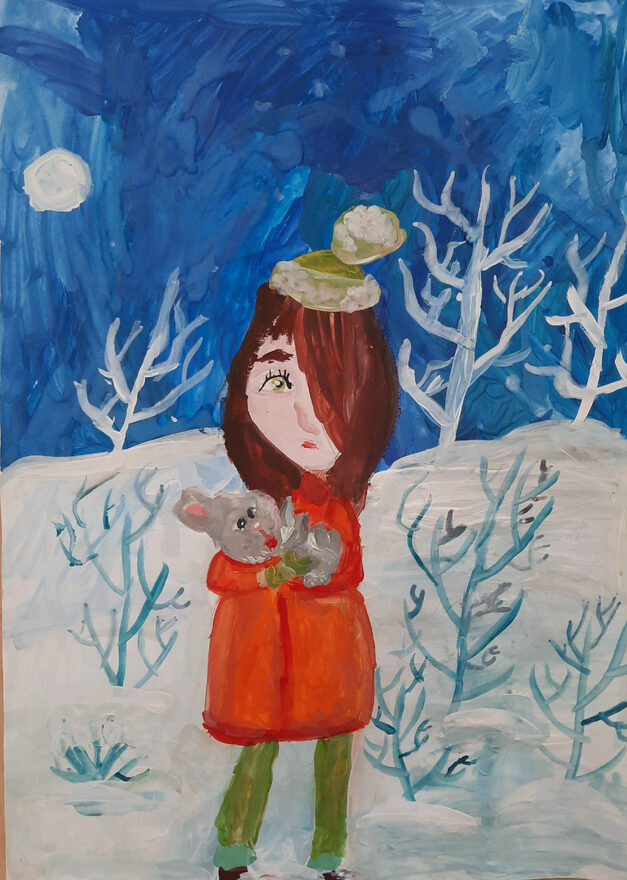 Всероссийский творческий конкурс «Зимушка-зима»  - детский рисунок, поделка, творческая работа, категория школьники, 1 класс, дистанционный конкурс, школьный конкурс