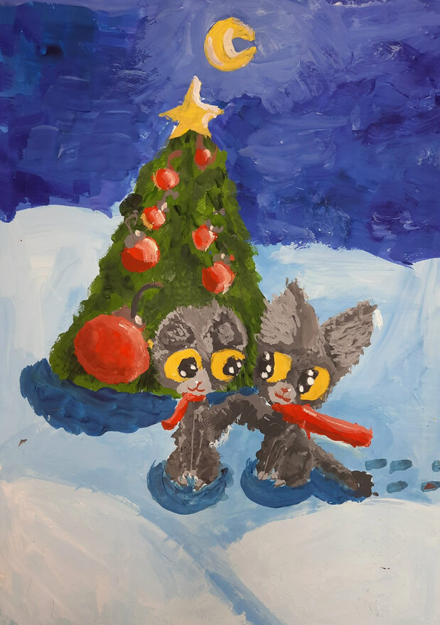 Всероссийский творческий конкурс «Зимушка-зима»  - детский рисунок, поделка, творческая работа, категория школьники, 2 класс, дистанционный конкурс, школьный конкурс