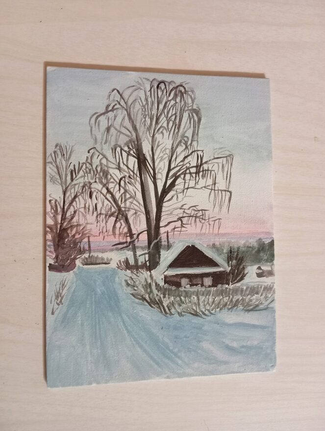 Всероссийский творческий конкурс «Зимушка-зима»  - детский рисунок, поделка, творческая работа, категория школьники, 5 класс, дистанционный конкурс, школьный конкурс