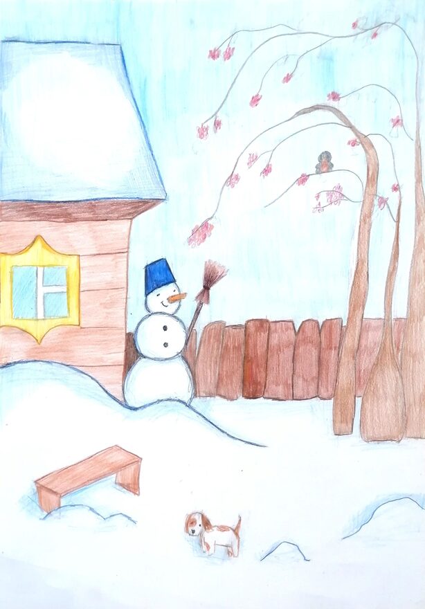 Всероссийский творческий конкурс «Зимушка-зима»  - детский рисунок, поделка, творческая работа, категория школьники, 4 класс, дистанционный конкурс, школьный конкурс