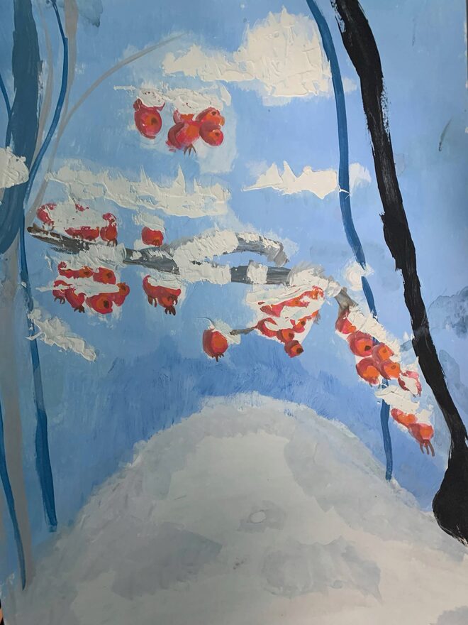 Всероссийский творческий конкурс «Зимушка-зима»  - детский рисунок, поделка, творческая работа, категория школьники, 4 класс, дистанционный конкурс, школьный конкурс