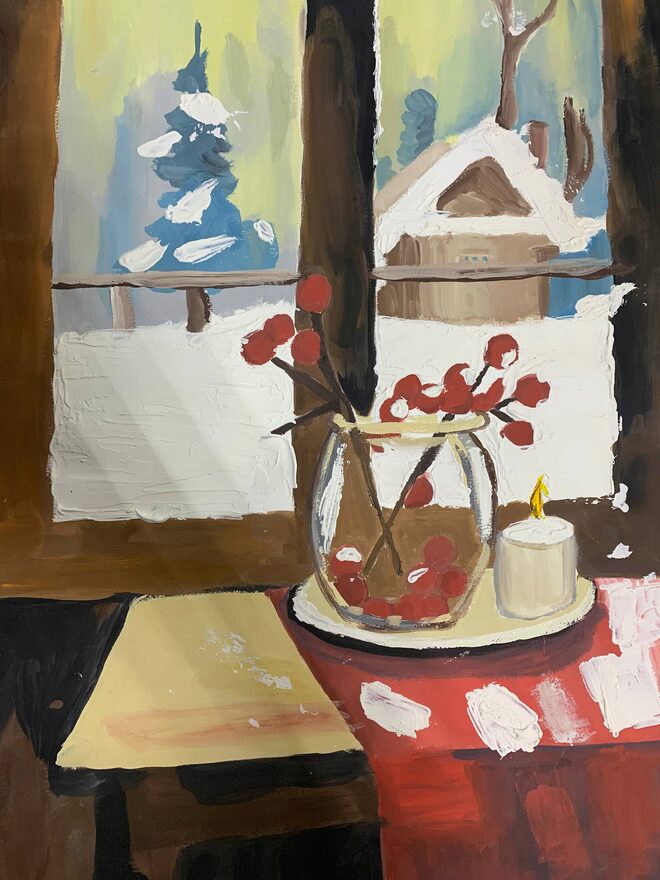 Всероссийский творческий конкурс «Зимушка-зима»  - детский рисунок, поделка, творческая работа, категория школьники, 7 класс, дистанционный конкурс, школьный конкурс