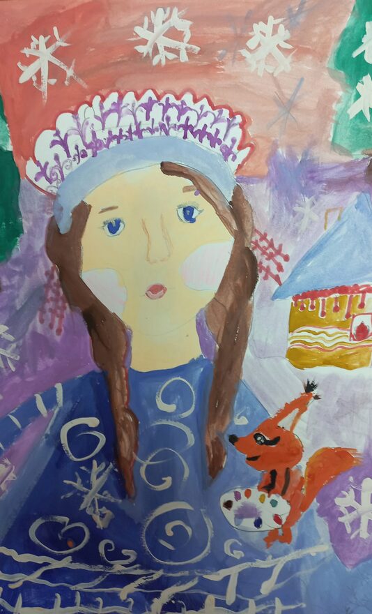 Всероссийский творческий конкурс «Зимушка-зима»  - детский рисунок, поделка, творческая работа, категория школьники, 4 класс, дистанционный конкурс, школьный конкурс