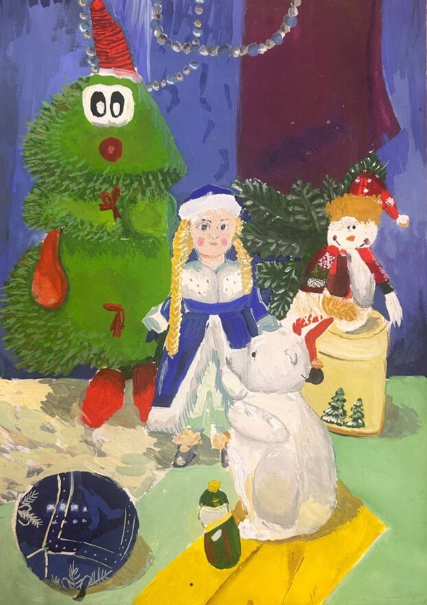 Всероссийский творческий конкурс «Зимушка-зима»  - детский рисунок, поделка, творческая работа, категория школьники, 6 класс, дистанционный конкурс, школьный конкурс