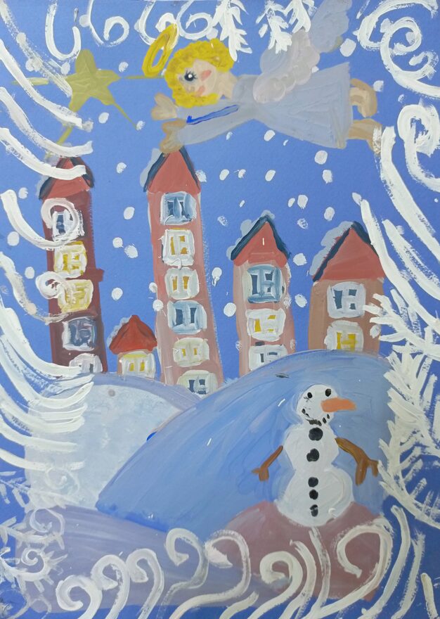Всероссийский творческий конкурс «Зимушка-зима»  - детский рисунок, поделка, творческая работа, категория школьники, 2 класс, дистанционный конкурс, школьный конкурс